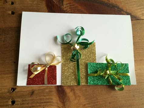 Handmade Christmas Cards Made From Glitter Scrapbook Paper