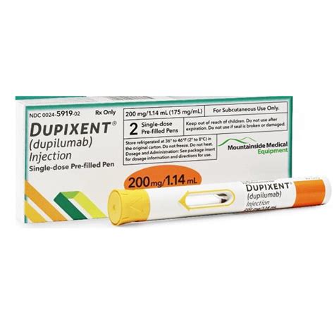 Dupixent Injection Pen 200 mg/1.14ml Prefilled Autoinjector Pens 2 Per ...