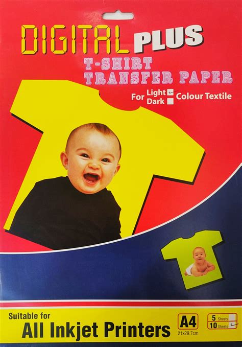 T-SHIRT TRANSFER PAPER LIGHT COLORS A-4 10 SHEET PKT – Sky Line Dairy