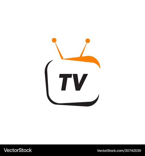 Tv or television channel logo design template Vector Image