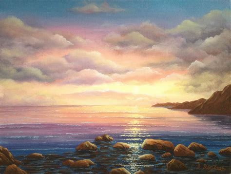 Browse All Artworks for Sale | Beach scene painting, Sunset painting ...