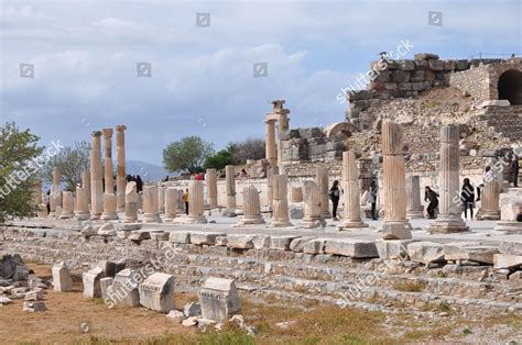 View Ruins Temple Artemis Ancient Greek Editorial Stock Photo - Stock ...