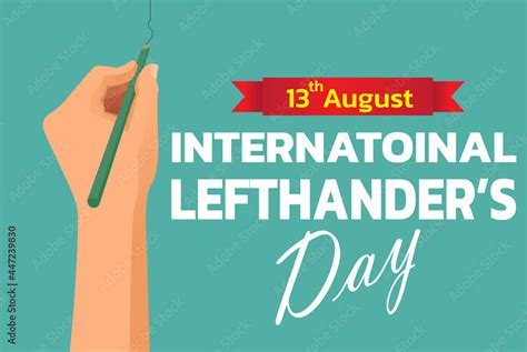 Happy Left-handers Day. Left-handed character illustration. Vector ...