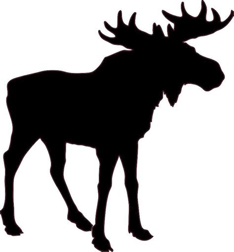 5.25in x 5.5in Bull Moose Silhouette Sticker Wildlife Bumper Stickers