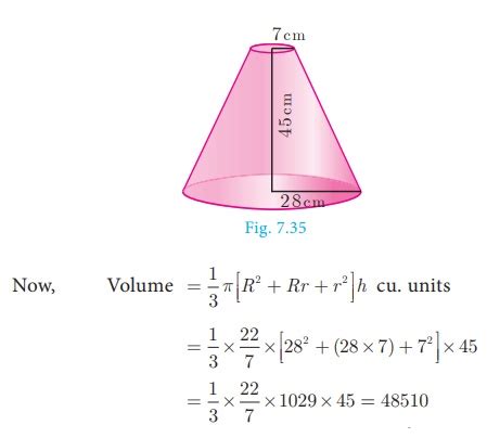 Formula Of Volume Of A Cone