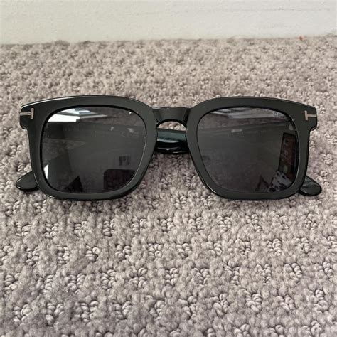 TOM FORD Men's Black and Grey Sunglasses | Depop