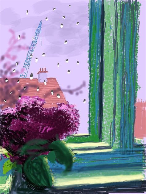 iPad paintings by David Hockney of the changing seasons outside the ...