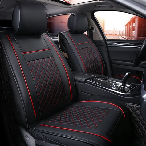 Car Seat Covers Universal PU Leather Auto Front back Seat Covers for ...