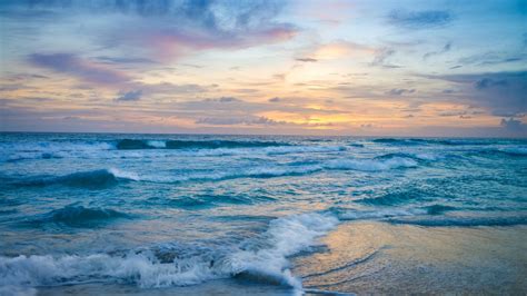 2048x1152 Ocean Waves at Sunset 2048x1152 Resolution HD 4k Wallpapers ...