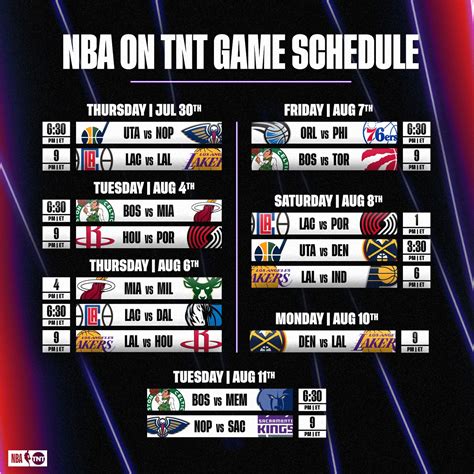 NBA on TNT - A look at the TNT schedule for the NBA comeback 👀