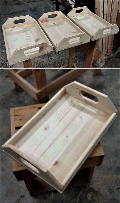 wood pallet serving trays | Wooden pallet projects, Wood pallet ...