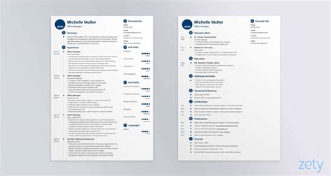 Two Page Resume Sample