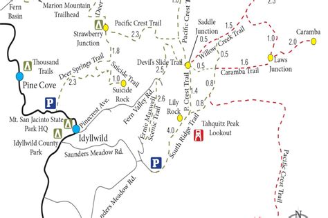 Map of Trails Around Idyllwild – Idyllwild Life Magazine