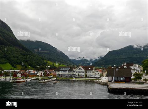 Balestrand harbour, Norway Stock Photo - Alamy