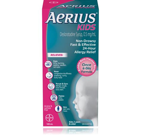 AERIUS Kids: 24 Hour, Non-Drowsy Allergy Syrup | AERIUS