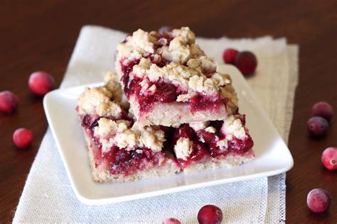 gluten free vegan cranberry crumb bars - Sarah Bakes Gluten Free