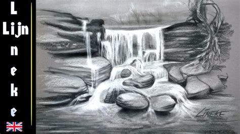 Easy Pencil Drawings Of Waterfalls