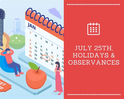 July 25th, 2023 Holidays and Observances