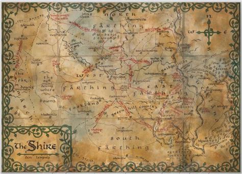 Here's something fun for Tolkien fans: a map of The Shire. | Middle ...