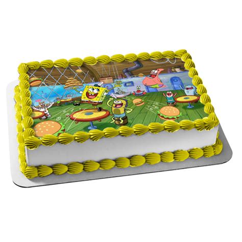 Decorate your Cake with this SpongeBob SquarePants themed Edible Cake ...