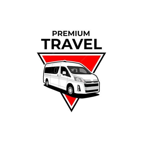 Premium Vector | A car with a logo for premium travel