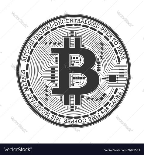 Bitcoin logo Royalty Free Vector Image - VectorStock