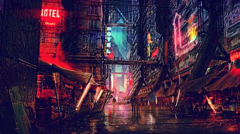 Sci FI Cyberpunk CIty Wallpaper, HD Fantasy 4K Wallpapers, Images and ...