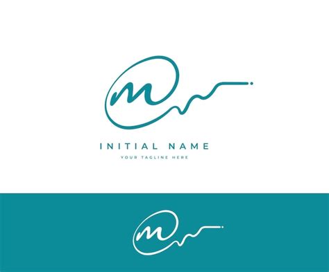 Premium Vector | M initial handwritten autograph signature logo