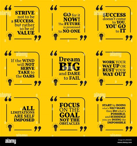 Set of motivational quotes about action, goals, achievement, success ...