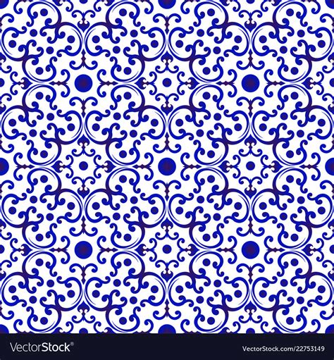 Chinese pattern blue and white Royalty Free Vector Image