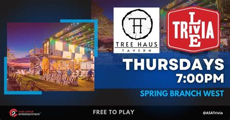 FREE Live Trivia Nights at Tree Haus Tavern, The Tree Haus Tavern ...