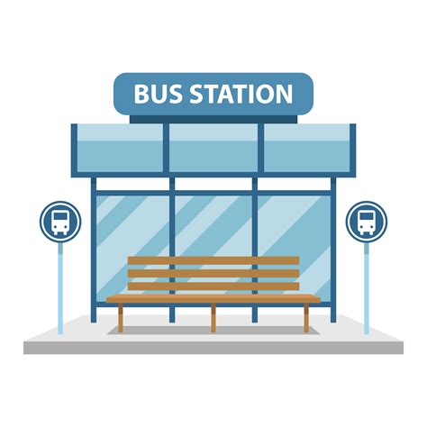 Bus station vector design illustration isolated on white background ...