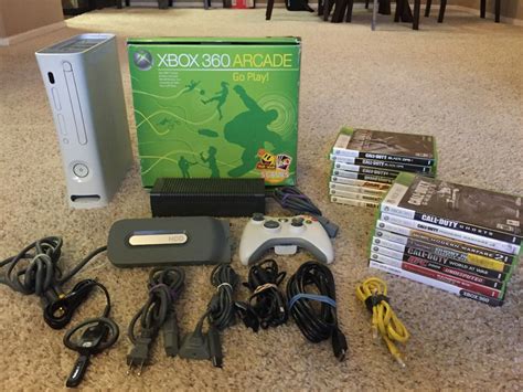 Microsoft Xbox 360 Arcade 20GB Console + 16 Games + Xbox 360 Wireless ...