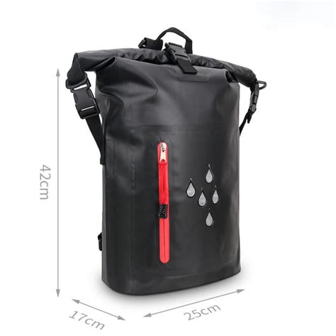 25 Liter PVC Lightweight Waterproof Backpack , Waterproof Roll Top Bag ...