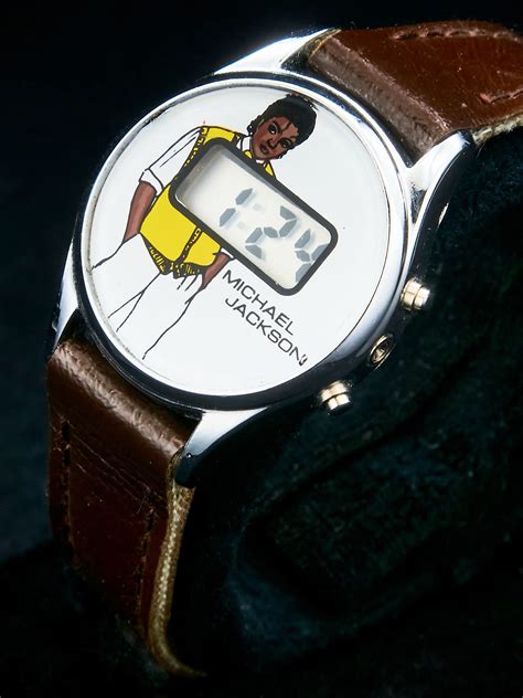 Collectible Michael Jackson 1980s Mint Condition Round Digital Watch ...