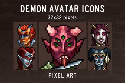 Demon Avatar 32x32 by Free Game Assets (GUI, Sprite, Tilesets)