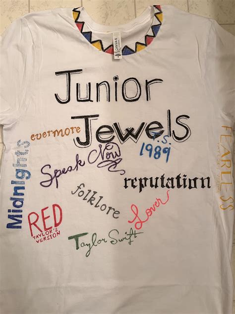 Homemade Junior Jewels Eras Tour t-shirt : r/TaylorSwift