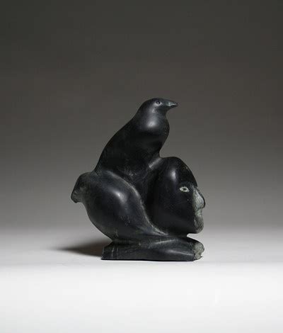 BIRDS AND FACES Tuna Iquliq Baker Lake Carved steatite | Inuit art ...