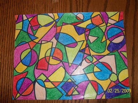 geometric art Abstract Art For Kids, 2nd Grade Art, Grade 3, Geometric ...