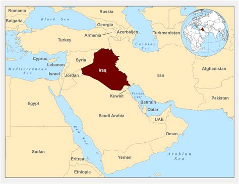 Iraq Map Middle East