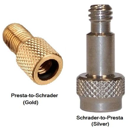 Schrader to Presta Valve Adapter - Use your Presta pump head on ...