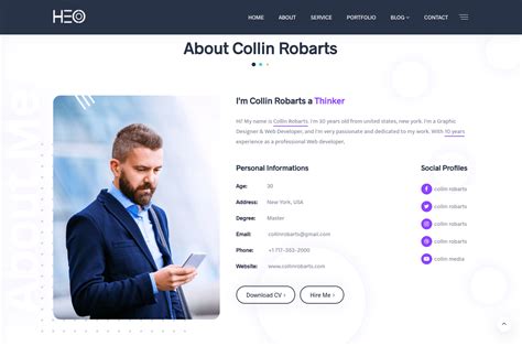 Bootstrap studio portfolio template - connectorose