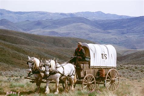 Public Domain Picture | Covered wagon and pioneer on Oregon Trail ...