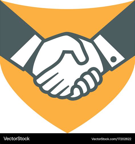 Handshake logo for business Royalty Free Vector Image