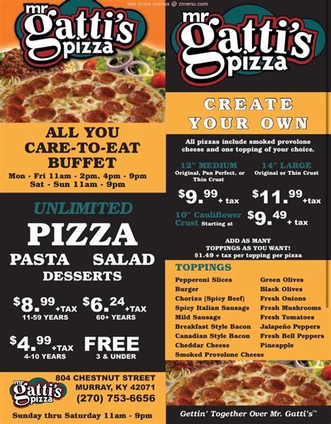 Online Menu of Mr Gatti's Pizza Weslaco Restaurant, Weslaco, Texas ...