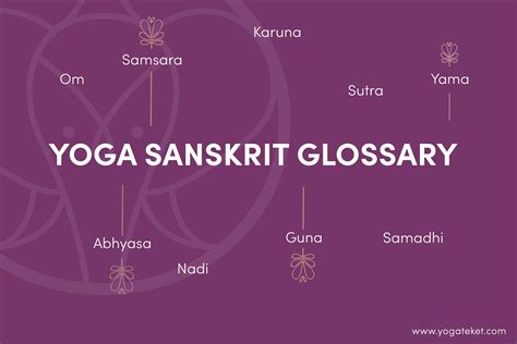 Sanskrit Yoga Terms - Yoga Glossary from YOGATEKET