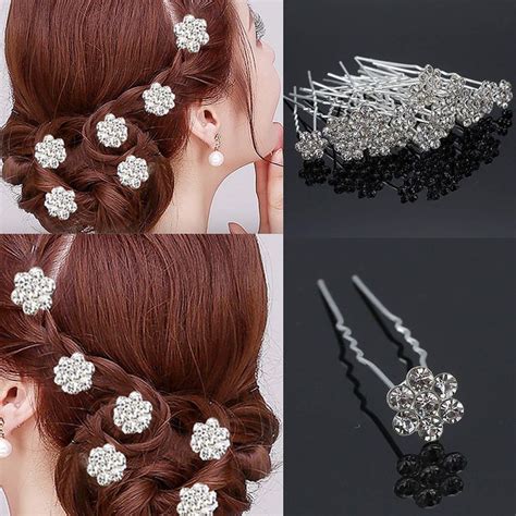 Hair Pins, Hair Bun Pins, Bridal Rhinestone Hair Accessories/Fancy Juda ...