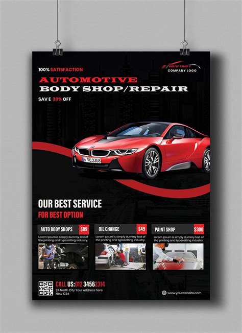 Auto Body Shop Flyer Template