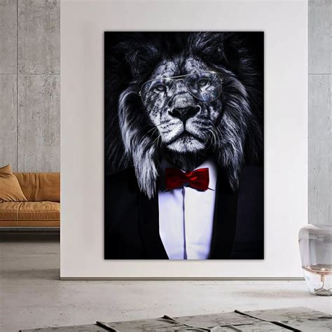 Black and White Lion Lion Wall Art Lion Canvas Lion Wall - Etsy