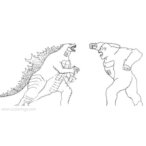 King Kong Vs. Godzilla Coloring Pages Coloring Pages